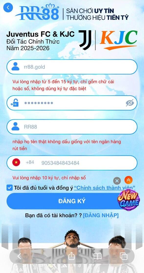 RR88 🏆 Link Trang Chủ RR88.COM Vuýp 🎉 Đăng Ký Thưởng +88K 20 Kiểm tra thông tin xác nhận đủ tuổi và đồng ý chính sách thành viên RR88